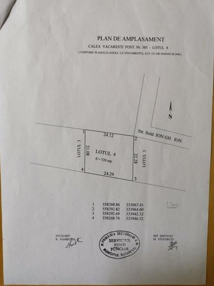 Teren Construcții intravilan de 520 mp, în Văcăresti