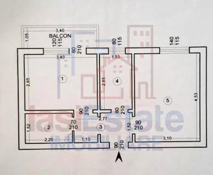 Apartament cu 2 camere decomandat în Filiași
