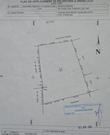 Teren Construcții intravilan de 2117 mp, în Cârlig