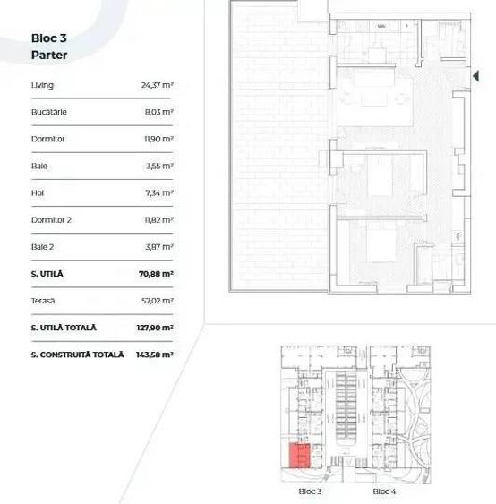 Apartament cu 3 camere în Pipera — fotografia 1
