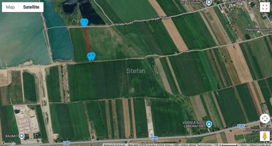 Teren 4.300 m2 langa lac Bolintin Deal, zona Baumit / Cariera 7 /mp