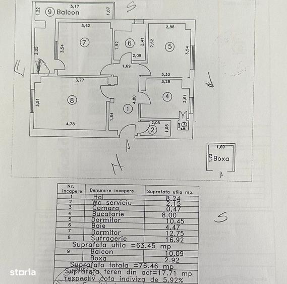 Apartament cu 3 camere decomandat, mobilat în Barieră