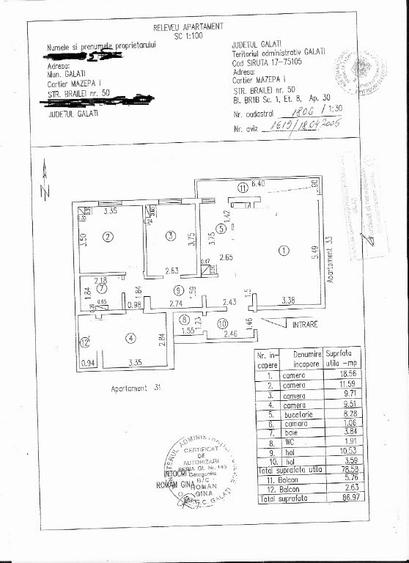 Apartament cu 4 camere decomandat, mobilat în Ultracentral