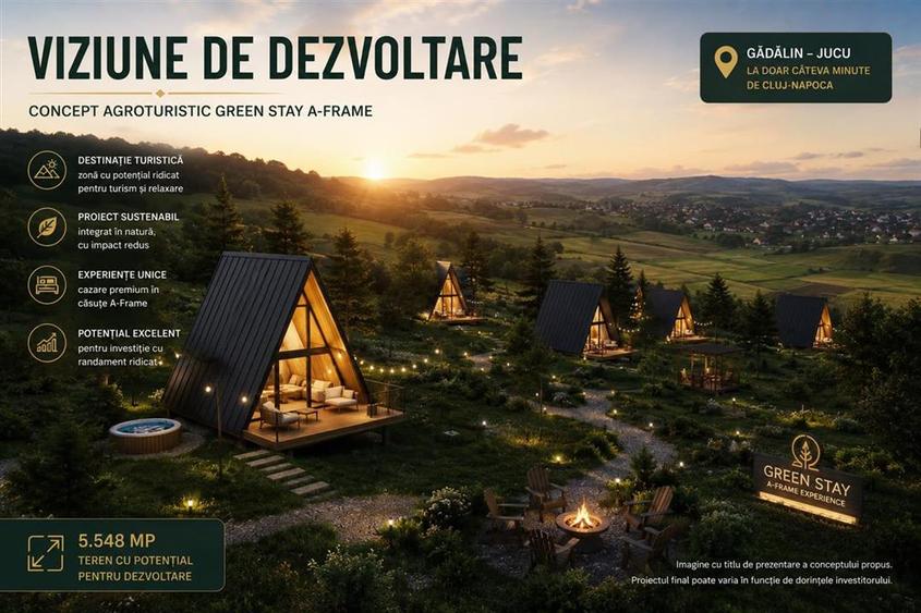 Teren agricol extravilan de 5548 mp, în Gădălin