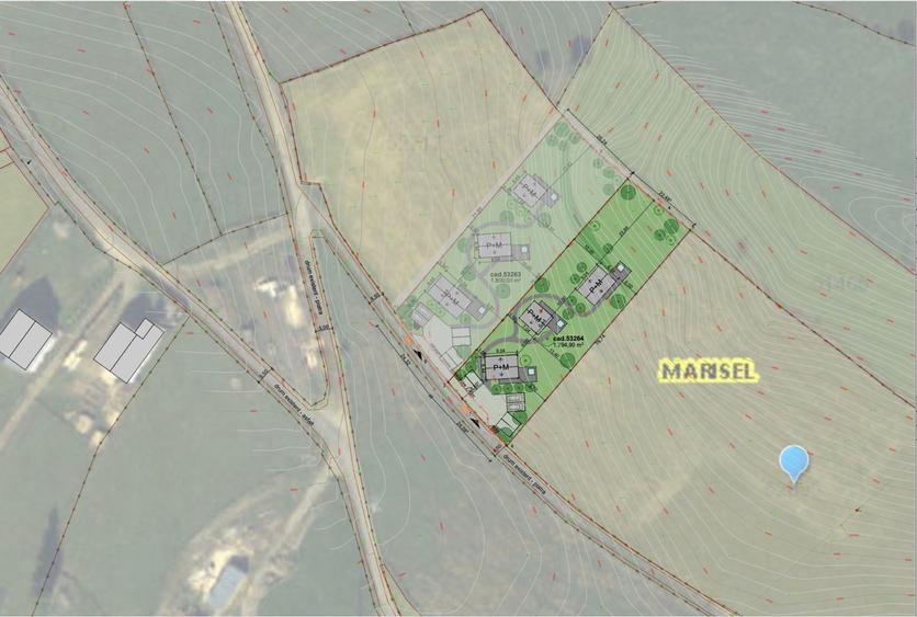 Teren Construcții intravilan de 1800 mp, în Mărișel