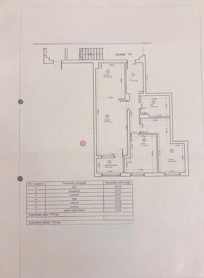 Apartament cu 3 camere decomandat, mobilat în Tractorul
