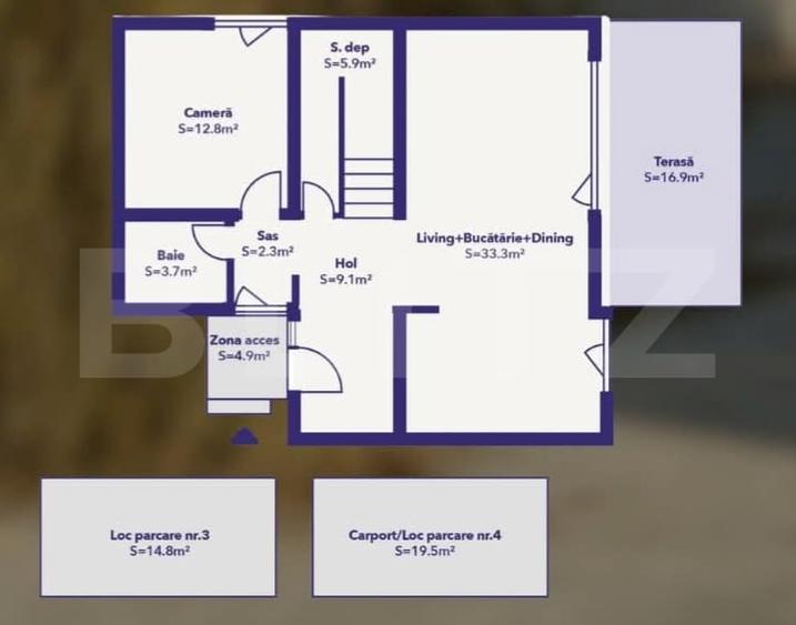 Duplex cu 4 camere cu Canalizare în Dumbrăvița