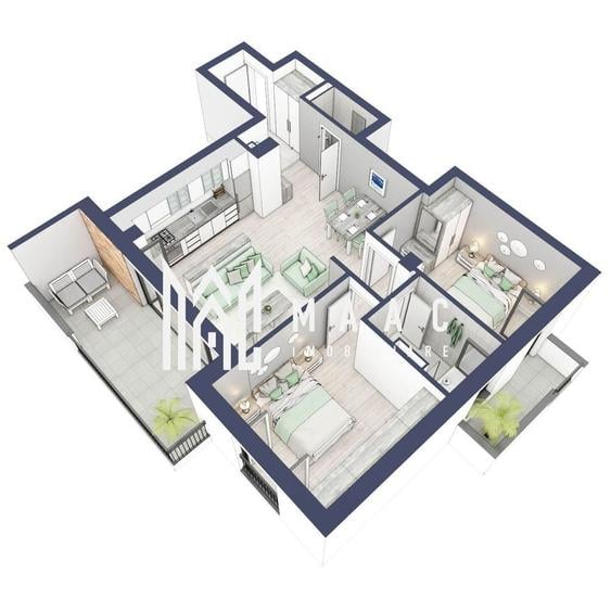 Apartament cu 3 camere în Turnișor