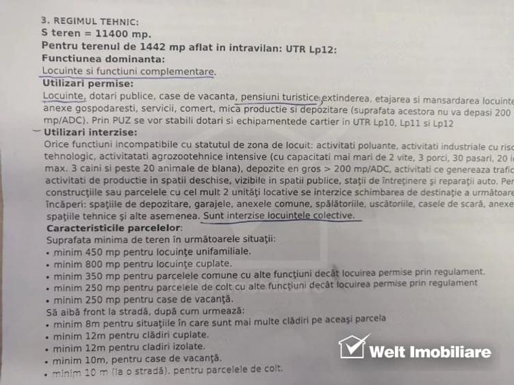 Teren de 11400 mp, în Corpadea
