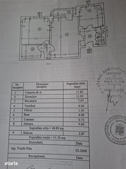 Apartament cu 2 camere în Eminescu