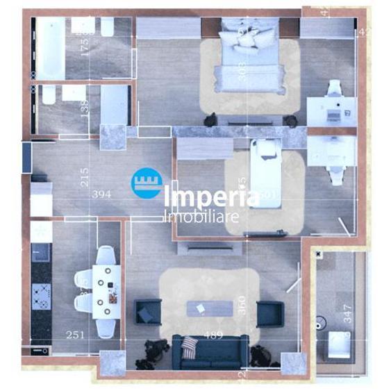 Apartament cu 3 camere decomandat în Copou