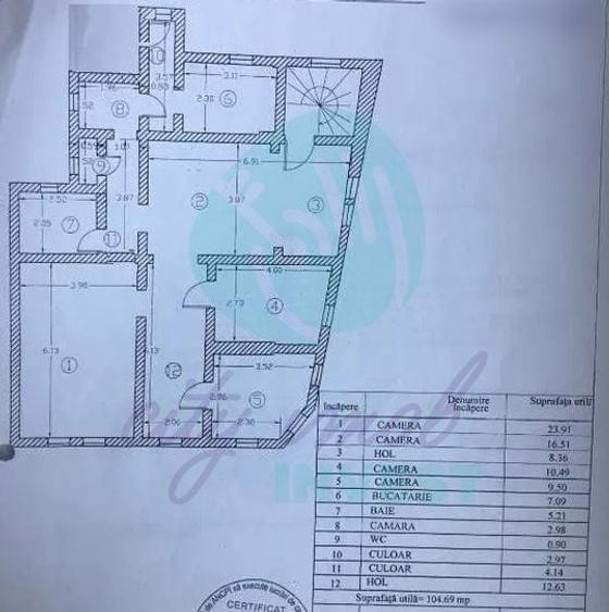 Apartament cu 4 camere semidecomandat în Cotroceni