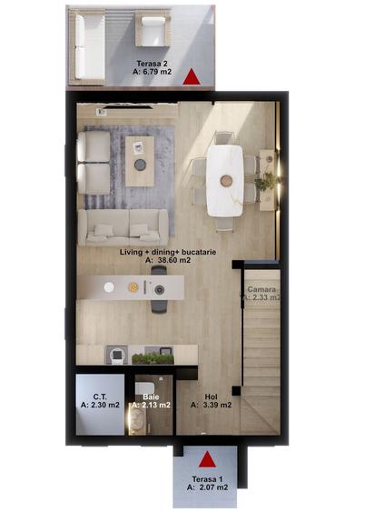 Casă cu 3 camere cu Teren 250 Mp în Central