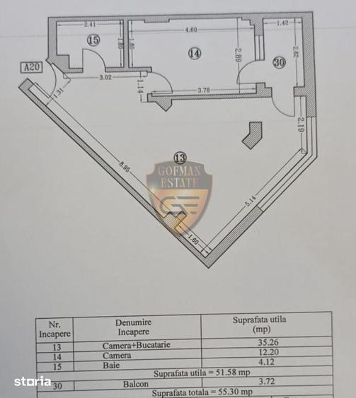 Apartament cu 2 camere decomandat în Nord