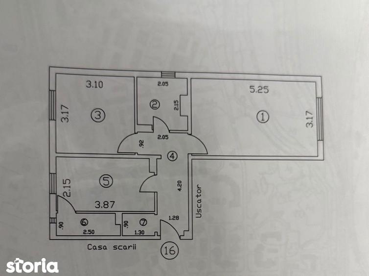 Apartament cu 2 camere decomandat, mobilat în Sud