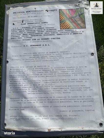 Teren de 20001 mp, în Vest