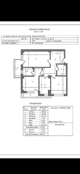 Apartament cu 3 camere decomandat în 1 Mai