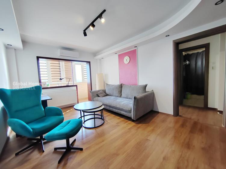 Apartament cu 3 camere semidecomandat, mobilat în Tineretului