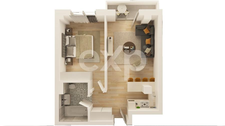 Apartament cu 2 camere semidecomandat în Trivale