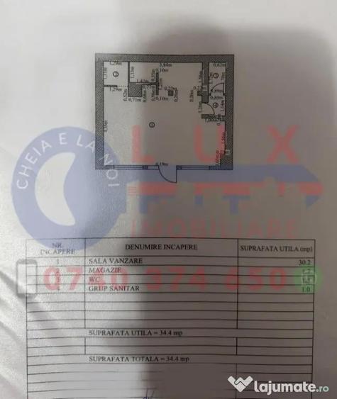 Spațiu comercial, de 35 mp, în Peco
