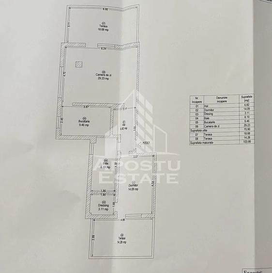 Apartament cu 2 camere semidecomandat în Dumbrăvița