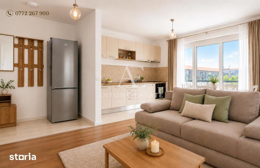 Apartament cu 2 camere, mobilat în Seleuș