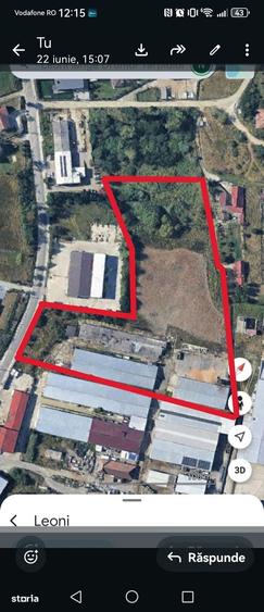 Teren de 17000 mp, în Industrială