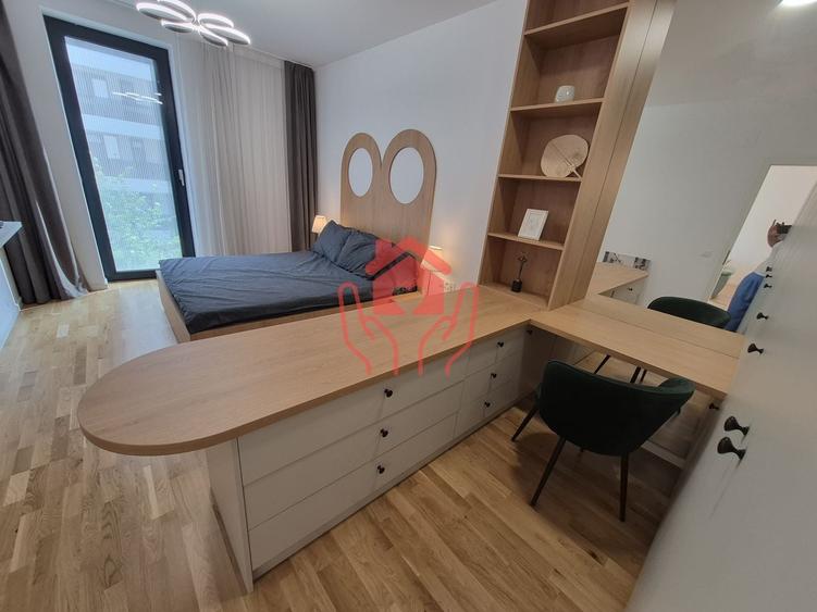 Apartament cu 2 camere semidecomandat, mobilat în Băneasa