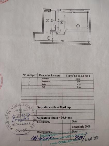 Garsonieră decomandată în Central