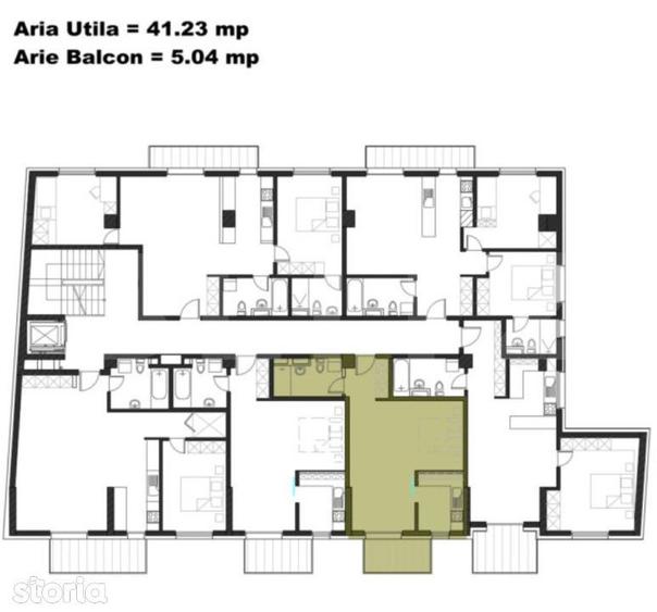 Apartament 1 camera, 41 mp, bucatarie inchisa, zona Iulius Mall - 5