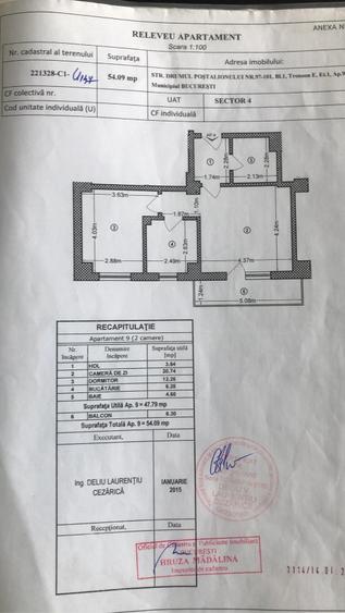 Apartament cu 2 camere decomandat în Metalurgiei