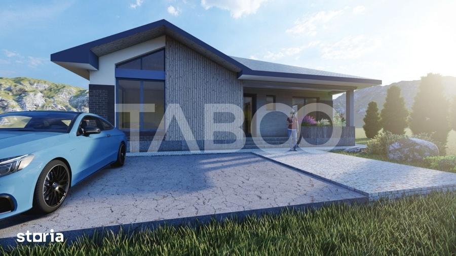 Casa pe un singur nivel cu 3 camere Sura Mica Sibiu 561 mp teren - 2