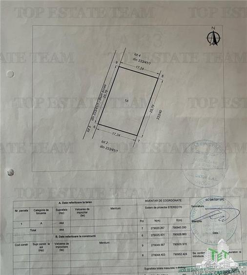 Teren Construcții intravilan de 444 mp, în Schitu