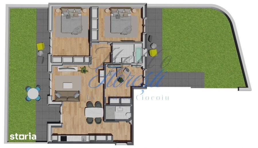 Apartament cu 3 camere semidecomandat în Florești — fotografia 2