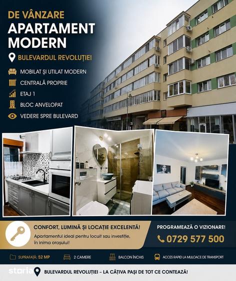 Apartament cu 2 camere semidecomandat în Central