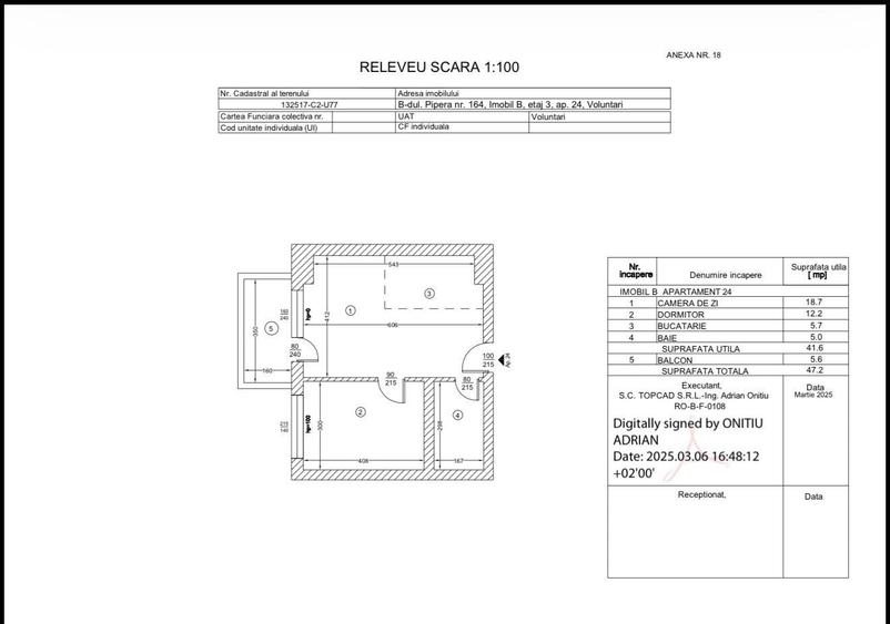 Apartament cu 2 camere semidecomandat în Pipera