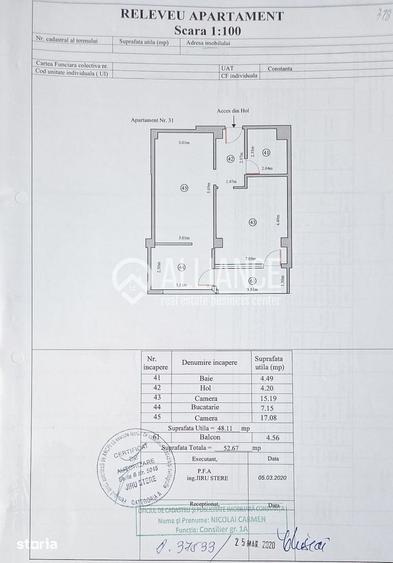 Apartament cu 2 camere decomandat, mobilat în Tomis Nord