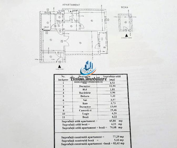 Apartament cu 3 camere semidecomandat în Mărăței