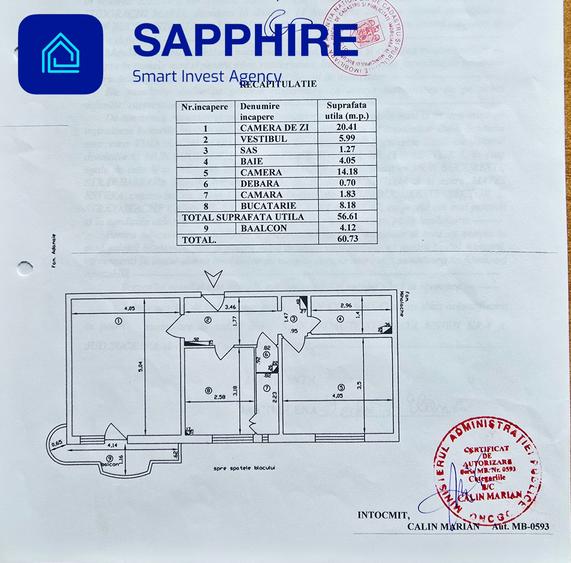 Apartament cu 2 camere decomandat în 13 Septembrie