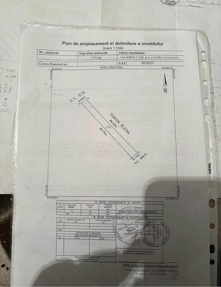 Teren de 653 mp, în Lilieci