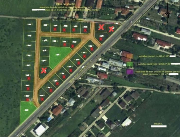 Teren Construcții intravilan de 400 mp, în Nord