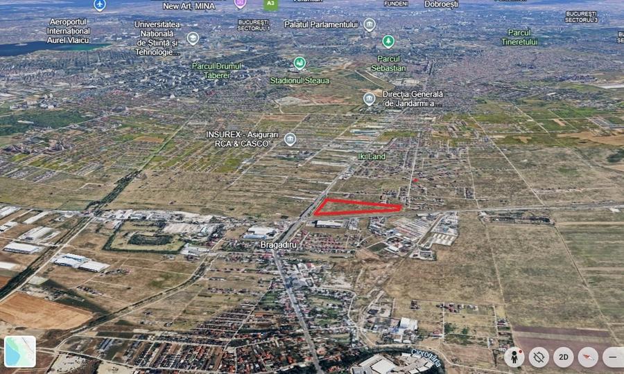 Teren Construcții intravilan de 87447 mp, în Bragadiru