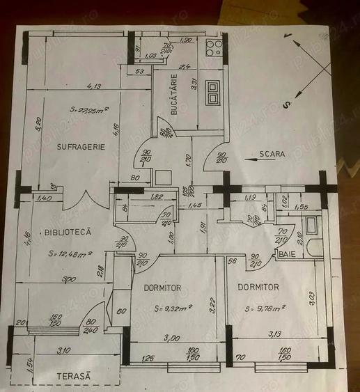 Apartament cu 3 camere decomandat în Eminescu