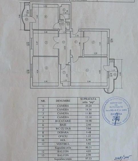 Apartament cu 3 camere decomandat, mobilat în 13 Septembrie
