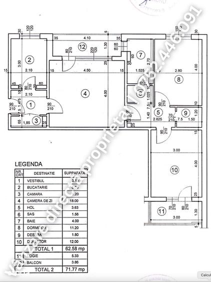 Apartament cu 3 camere decomandat, mobilat în Vatra Luminoasă