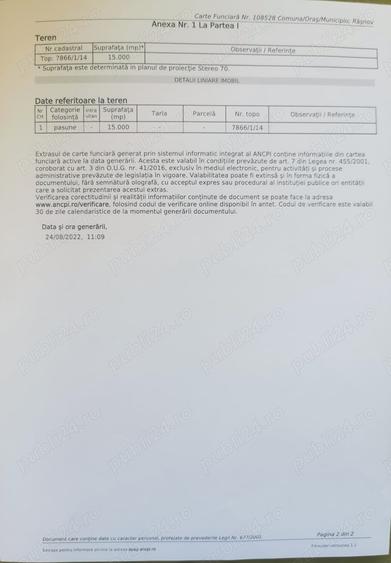 Teren de 25500 mp, în Cheile Râșnoavei
