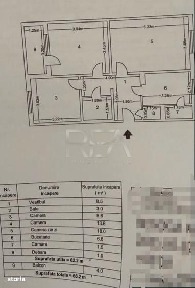 3 camere, decomandat, et 1/4, 66mp, CENTRALA, anvelopat-Drumul Tabere - 5