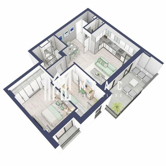 Apartament cu 3 camere nedecomandat în Turnișor — fotografia 3