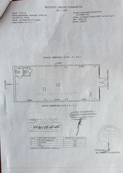 Spațiu comercial, de 81 mp, în Central