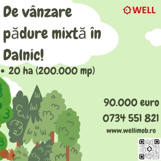 Teren agricol extravilan de 20 mp, în Dalnic